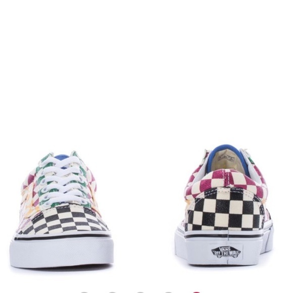 ✅ VANS GLITTER CHECK OLD SKOOL SKATE SHOES - Picture 5 of 6